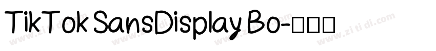 TikTokSansDisplay Bo字体转换